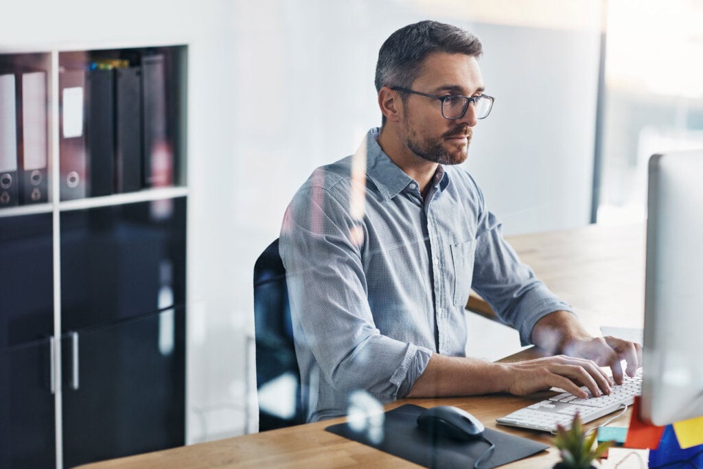 Man working at desk